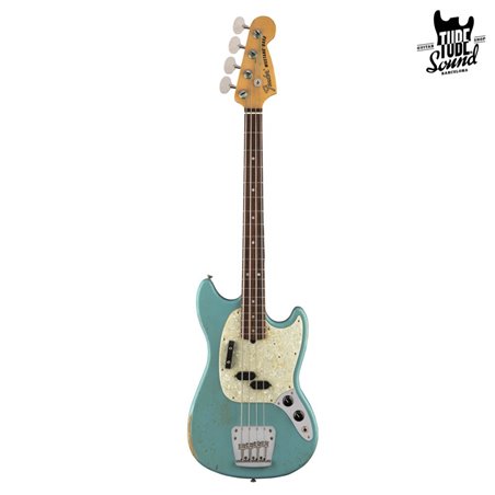 Fender Mustang Bass JMJ Road Worn Daphne Blue