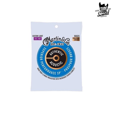 Martin MA535 Authentic SP Phosphor Bronze 92/8 Custom Light 11-52