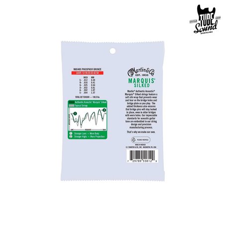 Martin MA540S Authentic Silked Phosphor Bronze 92/8 Light 12-54