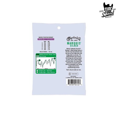 Martin MA535S Authentic Silked Phosphor Bronze 92/8 Custom Light 11-52