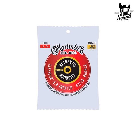 Martin MA140T Authentic Lifespan 2.0 Bronze 80/20 Light 12-54