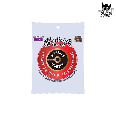 Martin MA535T Authentic Lifespan 2.0 Phosphor Bronze Custom Light 11-52