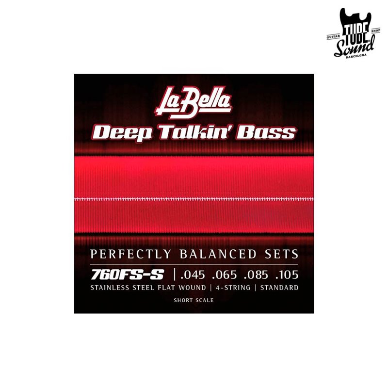 La Bella 760FS-S Deep Talkin Bass Flatwound Short Scale 45-105