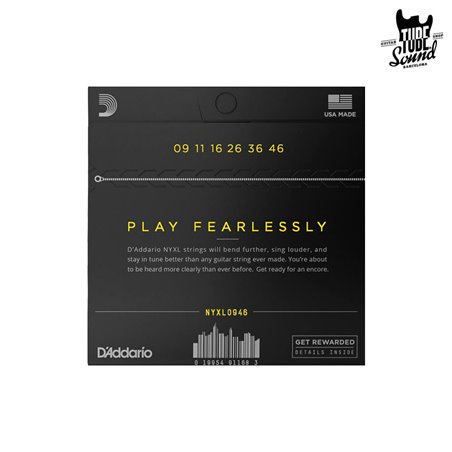 D'Addario NYXL0946 Electric Super Light Top Regular Bottom 09-46