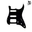 Fender Strat Pickguard 11 Holes 3-Ply HSS (3-Screw Humbucking Pickup Mount) Black