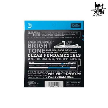 D'Addario EXL165 Nickel Wound Bass Regular Light Top Medium Bottom 45-105