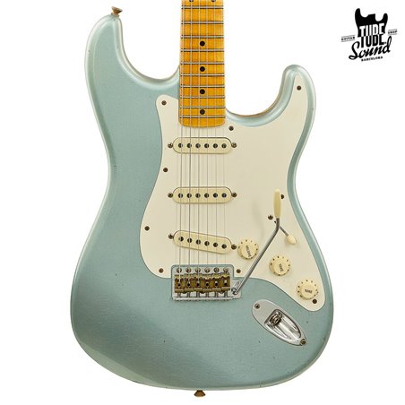 Fender Custom Shop Stratocaster 50s Ltd. Dual Mag II MN Journeyman Faded Aged Ice Blue Metallic