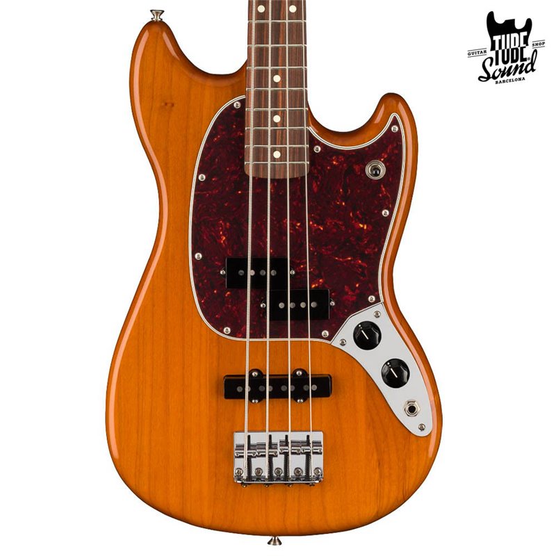 Fender Mustang Bass Player PJ PF Aged Natural