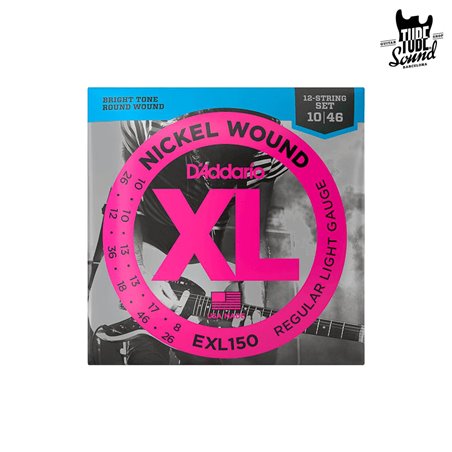 D'Addario EXL150 Nickel Wound Electric 12 String  Regular Light 10-46