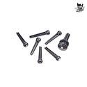 D'addario PWPS10 Plastic Bridge Pins Ebony with Ivory Dot