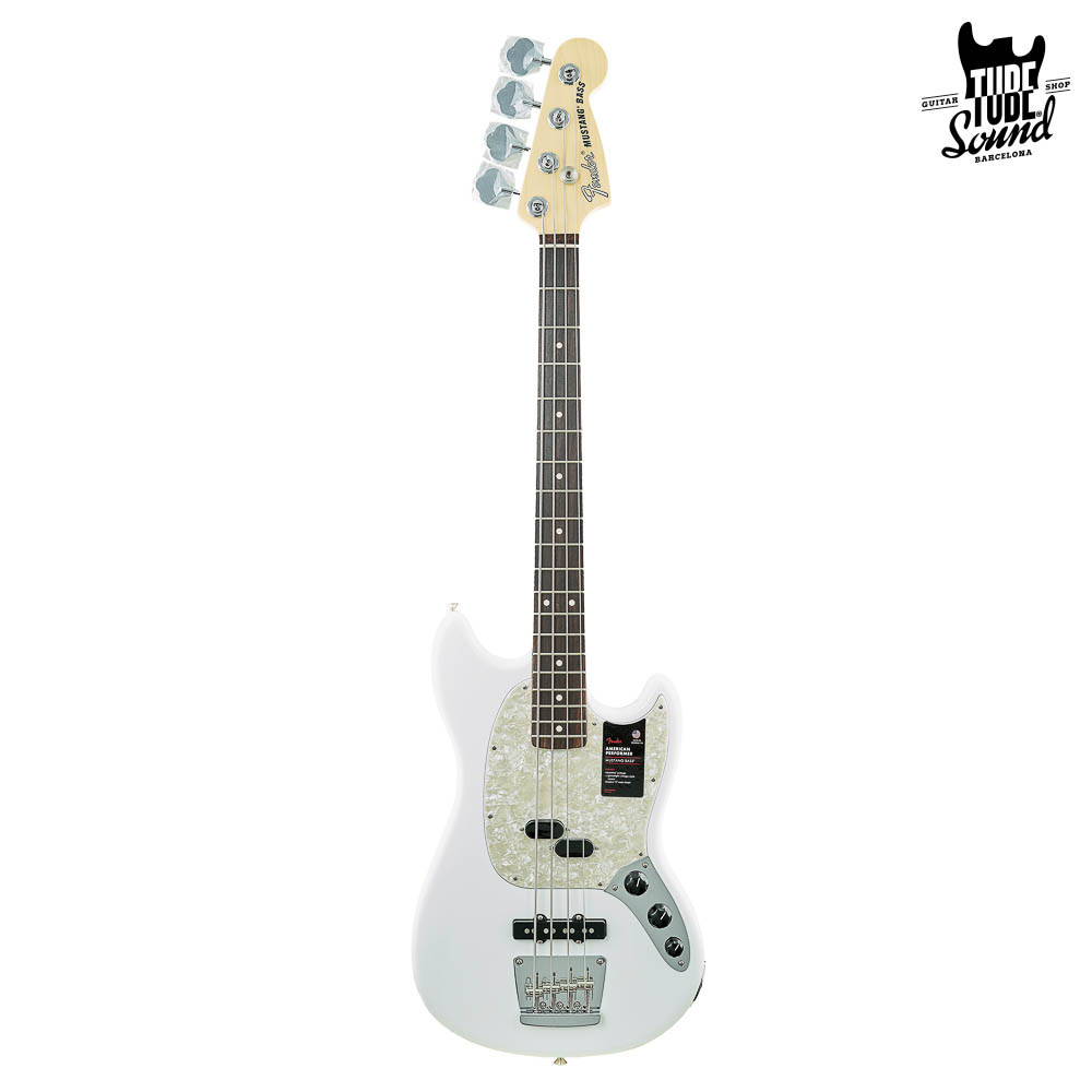 Fender Mustang Bass American Performer RW Artic White