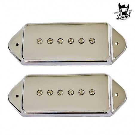 Lollar P-90 Dog Ear Casino Set Nickel