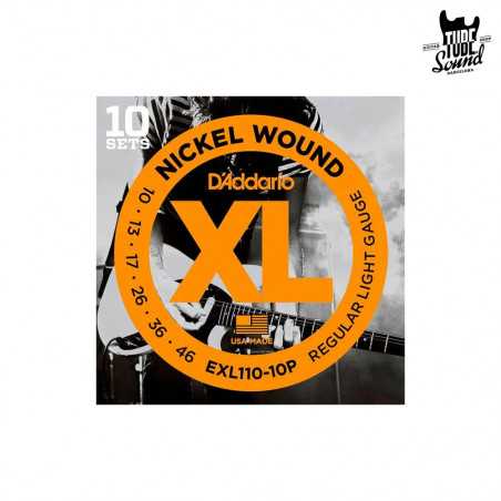 D'Addario EXL110-10P Nickel Wound Electric Regular Light 10 Sets 10-46