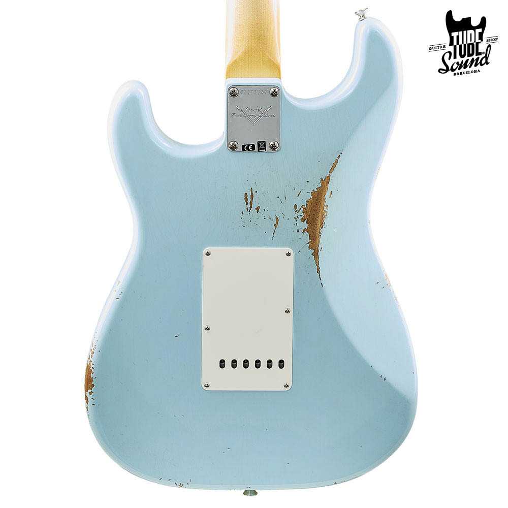 Fender Custom Shop Stratocaster Late 62 RW Relic CC Hardware Super Faded Daphne Blue