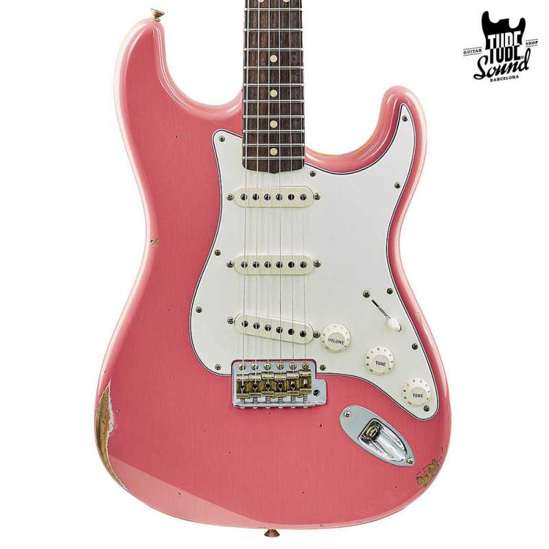 Fender Custom Shop Custom Order Stratocaster 63 RW Relic Super Faded Fiesta Red