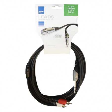 Ashton RCA26S  1 X 1/4 Stereo To 2 X RCA