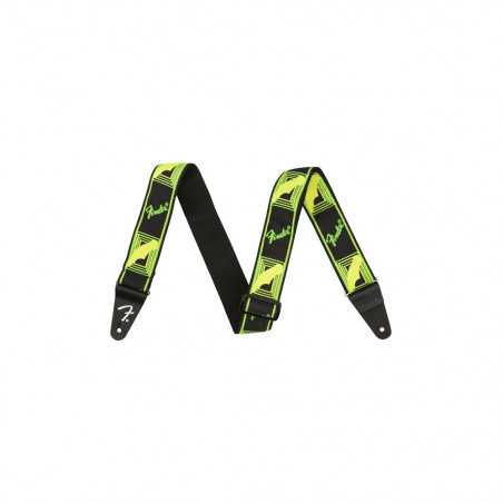 Fender Neon Monogrammed Strap Green Yellow