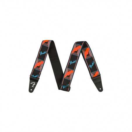 Fender Neon Monogrammed Strap Blue Orange