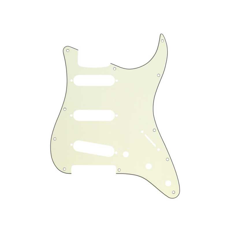 Fender Strat Pickguard Modern Style 11 Hole 3-Ply Mint Green