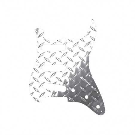 Allparts PG 0559-010 Strat Pickguard Polished Aluminum Diamond Plate
