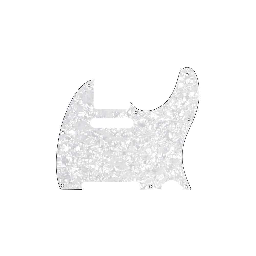 Fender Tele Pickguard 8 Holes 4-Ply White Pearl