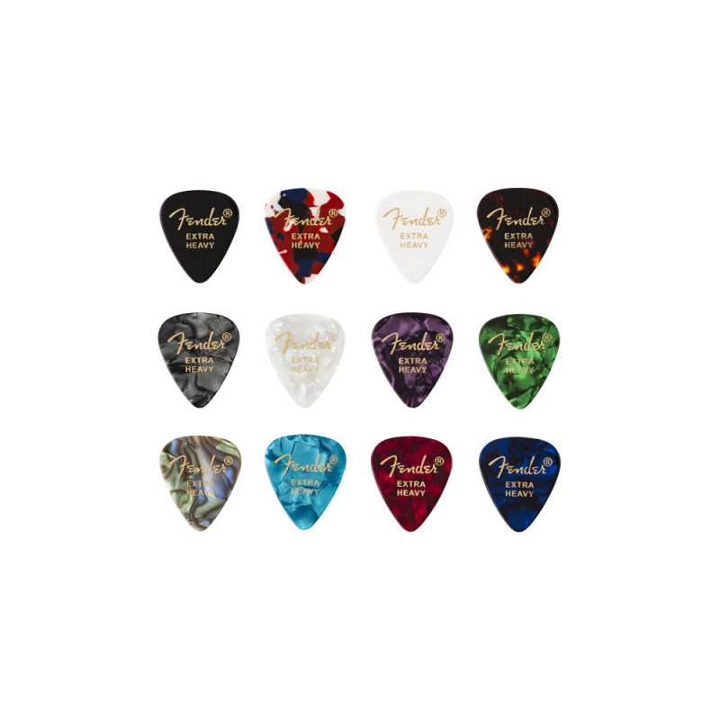 Fender 351 Celluloid Medley Picks Extra Heavy