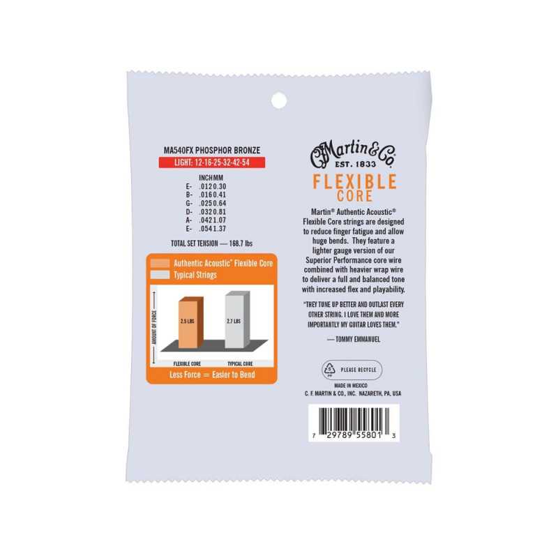 Martin MA540FX Authentic Acoustic Flexible Core Light 12-54