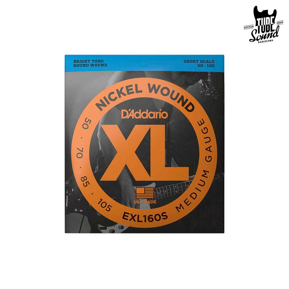 D'Addario EXL160S Nickel Wound Short Scale Bass Medium 50-105