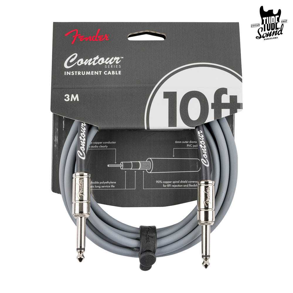 Fender Contour Series Cable Straight 3m Inca Silver