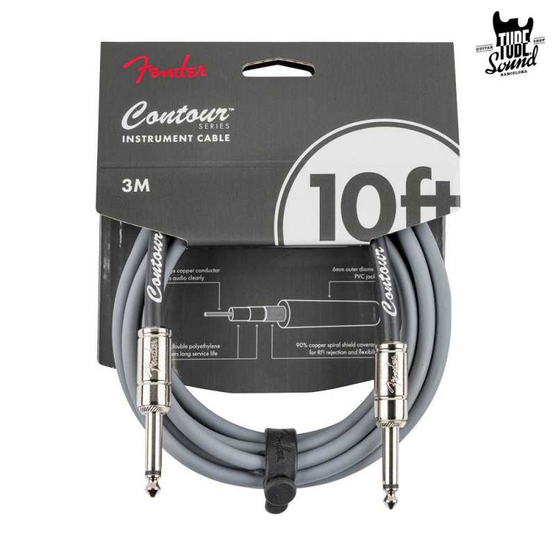 Fender Contour Series Cable Straight 3m Inca Silver