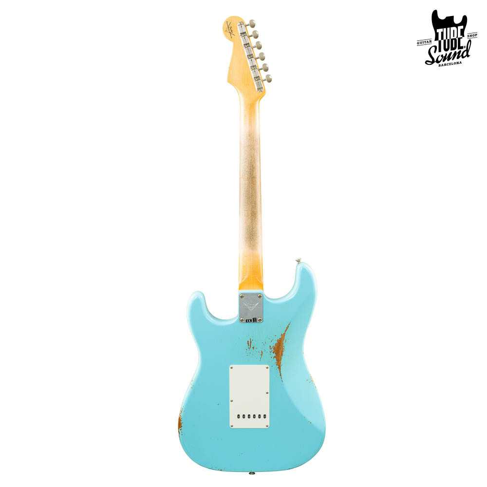 Fender Custom Shop Stratocaster Late 62 RW Relic CC Hardware Super Faded Daphne Blue
