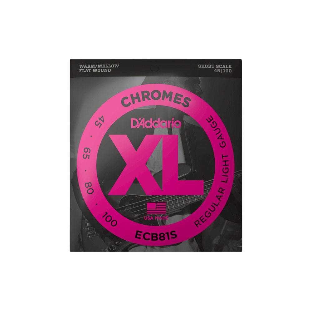 D'Addario ECB81S Chromes Bass Short Scale Regular Light 45-100