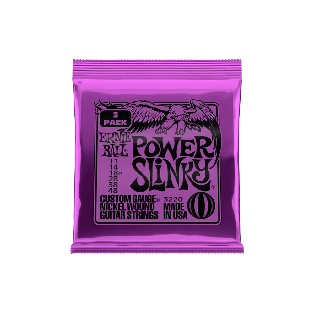 Ernie Ball 3220 Power Slinky Nickel Wound Electric 11-48 Tripack