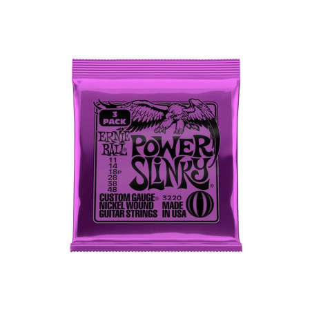 Ernie Ball 3220 Power Slinky Nickel Wound Electric 11-48 Tripack