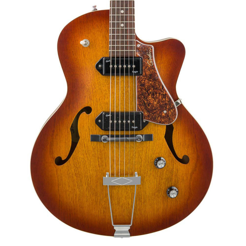 Godin 5th Avenue CW Kingpin II P90 Cognac Burst