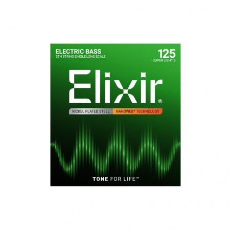 Elixir 15425 NPS Nanoweb 5 String Bass Super Light B .125