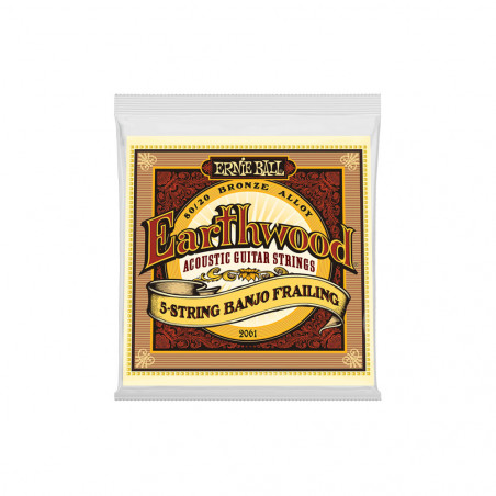 Ernie Ball 2061 Earthwood 80-20 Bronze 5 String Banjo Frailing 10-10