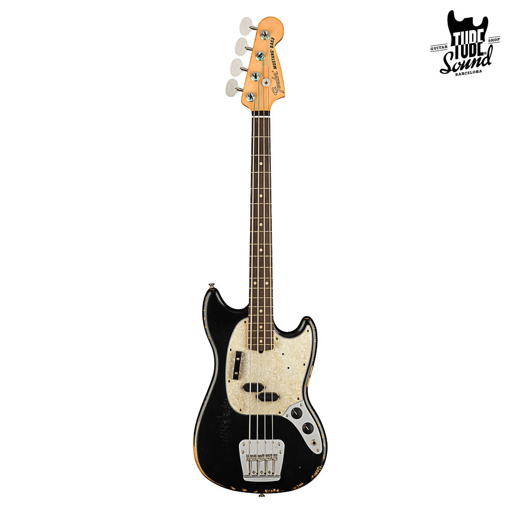 Fender Mustang Bass JMJ Road Worn RW Black - Tube Sound Barcelona